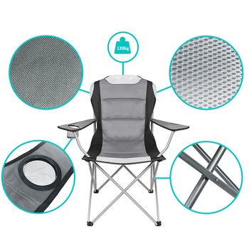 Rybářské křeslo, turistické, kempingové, plážové křeslo - skládací DELTA